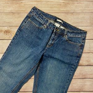 Access embellished bootcut jeans, size 8